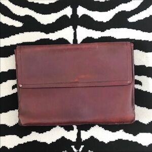 Vintage Bally Leather Portfolio Or Laptop Bag